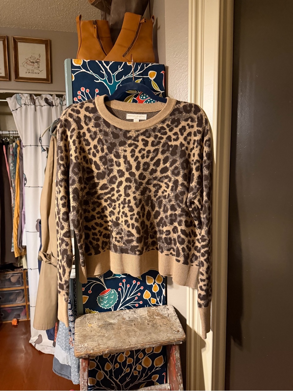 Spiritual Gangster Leopard Print Sweater